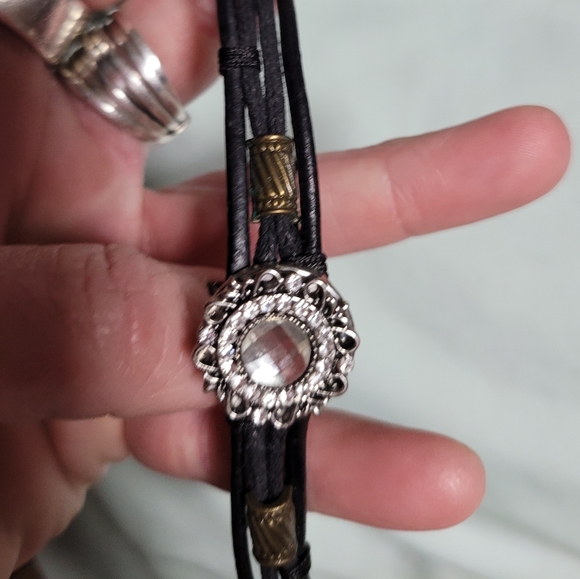 Leather Gem Bracelet - Picture 2 of 8